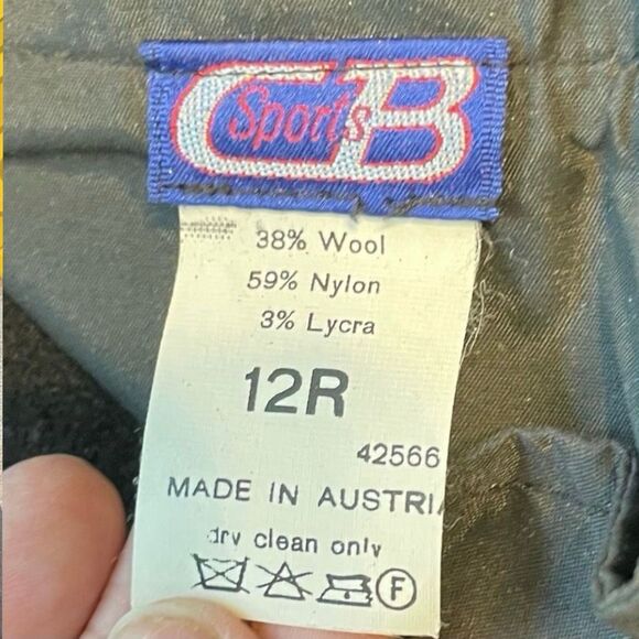 Vintage CB Sports Ski Snowboard Pants Black Wool Nylon Stretch Lycra Snow 12 - Picture 9 of 10